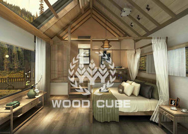 Casas de madeira pré-fabricadas flexíveis com transporte fácil do quadro seguro